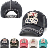 Cute But Crazy Vintage Ballcap: BLK