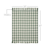 Pistachio Green Check Woven Throw Blanket with Fringe 50x60