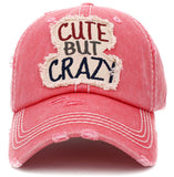Cute But Crazy Vintage Ballcap: BLK