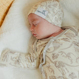 Top Knot Hat - Jurassic Park Fossils: 0-4 Months