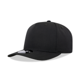 Decky 6024 - 5 Panel Mid Profile, Structured Cotton/Poly Blend Cap - 6024: Black