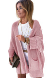 Pink Cardigan Oversized - Fold Over Sleeve - Open Front