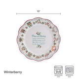 Winterberry 13In 12 Days Of Xmas Pltr Giftbox: RED|GREEN / Stoneware / CHRISTMAS