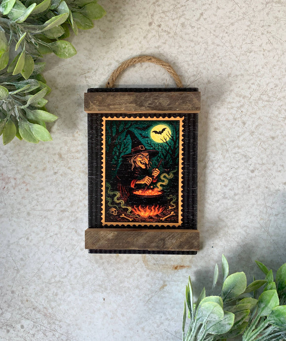 Witch Sign, Cauldron Sign, Halloween Sign, Halloween Decor