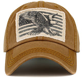 EAGLE FLAG VINTAGE BALLCAP: BUR