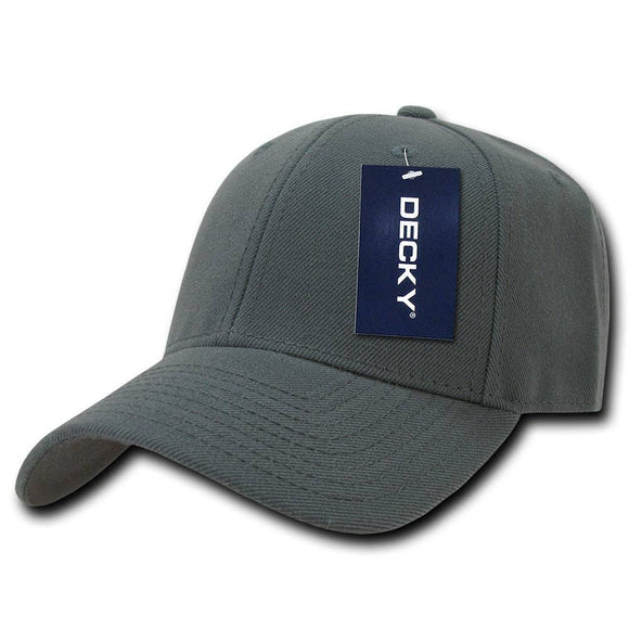 Low Crown Structured Baseball Cap - Decky 206: Charcoal