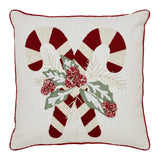 Candy Cane Christmas Throw Pillow 18x18