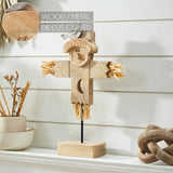 Rustic Scarecrow Figurine 16.25" Farmhouse Fall Decor