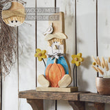 Rustic Painted Scarecrow 16.5" Farmhouse Fall Harvest Decor