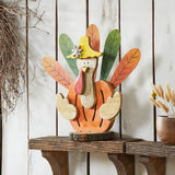 Wood Turkey Figurine 15.75" Rustic Thanksgiving Decor