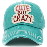 Cute But Crazy Vintage Ballcap: BLK
