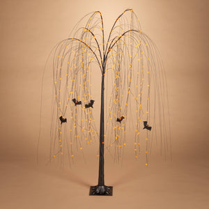 Halloween 5'H Electric Black Willow Tree