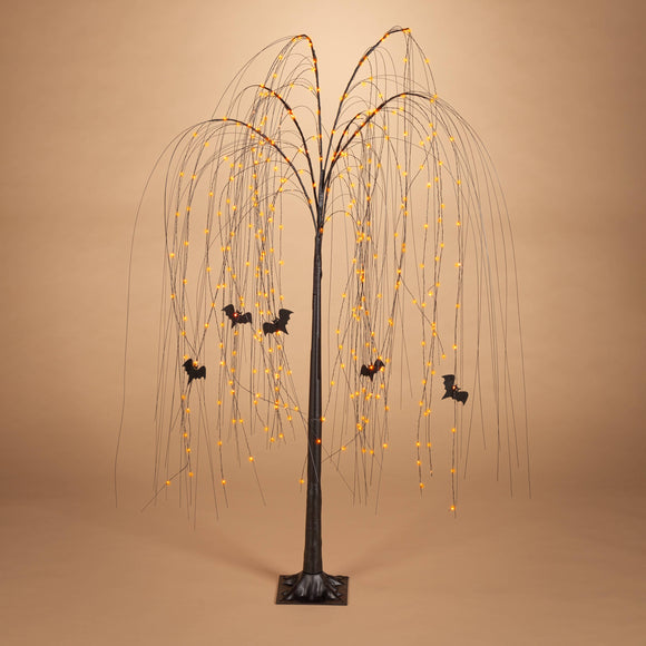 Halloween 5'H Electric Black Willow Tree