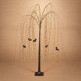 Halloween 5'H Electric Black Willow Tree
