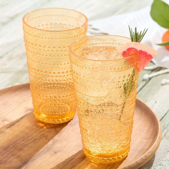 Santa Fe Orange Acrylic Ice Tea Glass 22 oz.