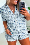 Bow Print Short Pajama Set