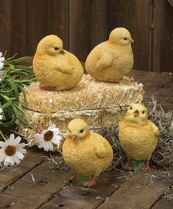 Resin Chick, 4 Assorted