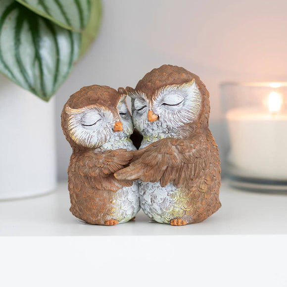 Birds of a Feather Owl Couple Ornament Figurine