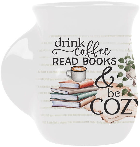 Drink Coffee Read Books & Be Cozy Ceramic Cozy Cup