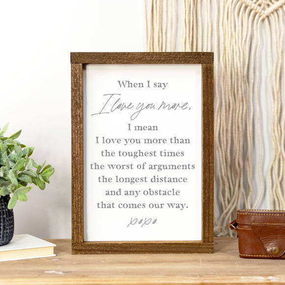 I Love You Sign, Wall Art, Significant Other Gift, USA Made