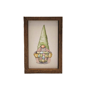 Easter - 6x4 Easter Basket Gnome Sign - Easter Décor