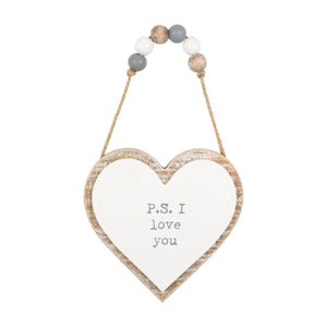 SW-1009 - PS I Love You Heart w/ Beads