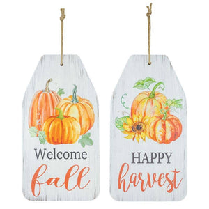 Fall Harvest Tag Hanger 2 Ast